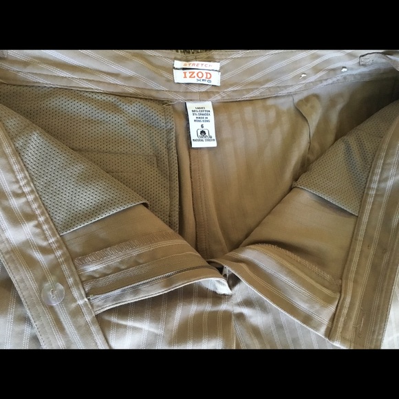 Izod Stretch XFG Cropped Pants Pin Stripes 6 - Picture 5 of 8
